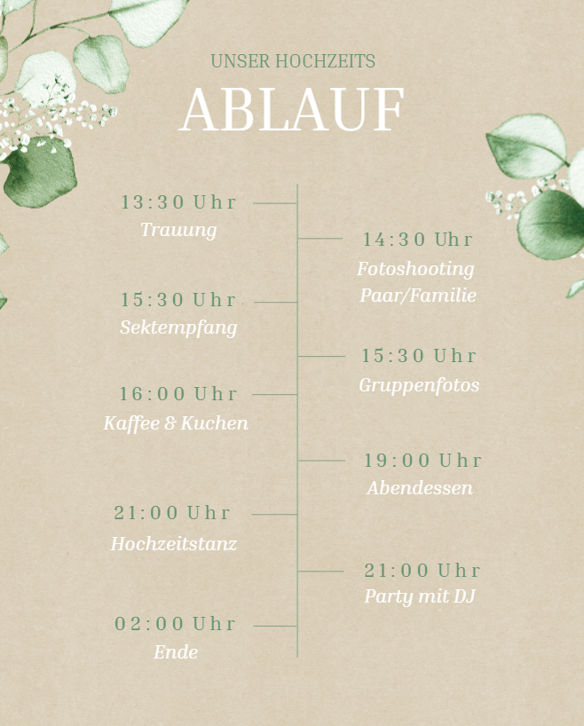 Hochzeitsablauf
